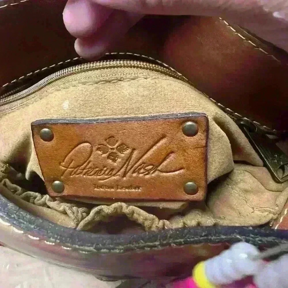 Excellent! PATRICIA NASH Italian Leather Floral CROSSBODY Bag - Picture 5 of 5